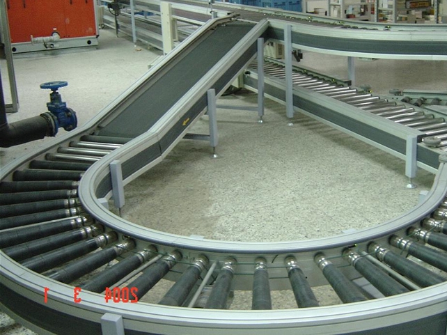 滾柱輸送機(jī)，滾道輸送機(jī)實(shí)例圖